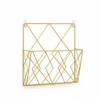 Minimalist Design Wall Mounted Magazine Rack Modern Design Iron Wall Storage Basket Space Saving for Office Workers, Adults, Study Room