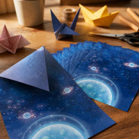 A4 Starry Sky Patterned Origami Paper for Crafts and DIY Projects