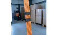 Shielding Cargo Strap Pad Neoprene-Like Strapping Pad Rounded Corners Cam Buckle Straps Blue