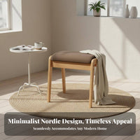 Stackable Design Cushioned Long Stool Modern Minimalist Design Cushioned Dining Bench Comfortable Cushioning Household Furniture High-Elasticity Sponge Cushion for Apartment Dwellers, Homeowners, Families, Study Room, End of Bed, Bedroom, Entryway