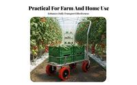 Harvesting Transport Trolley Versatile Foldable Utility Cart Wide Wheels Folding Base Cart for Farmers, Gardeners, Greenhouse, Orchard, Garden