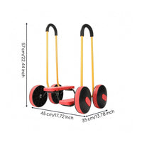 Pedal Balance Bike Metal Frame Child Vehicle Wide Wheels for Children