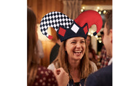 Fool Hat Eye-Catching Fool Hat with Curved Protuberances Multicolor Costume Headpiece for Adults