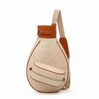 Tennis Racquet Bag Front Pocket Teardrop Athletic Carryall Buckle Detail for Pickleball