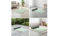 Textured TPE Fitness Mat Portable Fitness Mat with Carrying Strap Cushioned Long-Lasting for Home Workouts