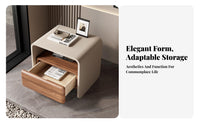 Minimalist Design Single-Drawer Bedside Table Modern design Bedroom Furniture Luxury Feel Nightstand accessible Shelf for Homeowners, Apartment Dwellers, Students, Dorm Room, Hotel, Office, Entryway
