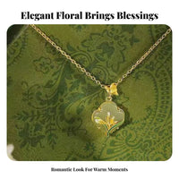Flower Blossom Flower Necklace Elegant Design Flower Shape Necklace Gift Box