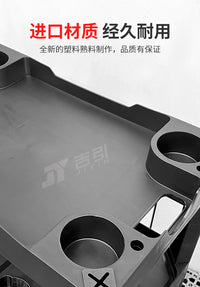 汽车美容工具车修理厂洗车贴膜店多功能平推车清洁移动置物手推车 三层加厚款工具车+2个热风枪挂钩