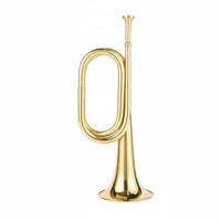 Call Trumpet Brass Bugle Full Tone Brass Bugle Instrument for Beginners, Students