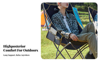 Foldable High-Back Moon Chair Easy Setup High-Back Backpacking Chair Lightweight Portable Seating Sturdy Construction for Backpackers, Festival Goers, Camping, Picnic, Backyard, Hiking