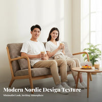 Upholstered Armchair and Table Set Modern Design for Coffee Shop, Office, Adults