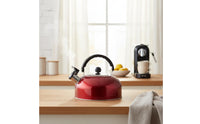 Stainless Steel Whistling Kettle Multi-Cooktop Compatible Whistling Tea Kettle Hot Water Pot Easy Grip Handle for Hotel