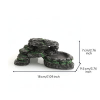 Resin Reptile Hide Realistic Reptile Cave with Arch Hollow Rock Cave Safe for Reptiles, Aquariums