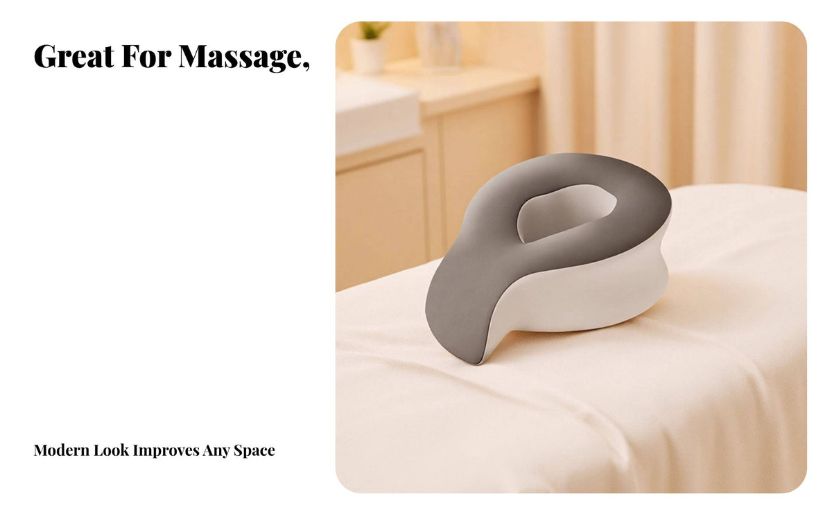 Memory Foam Face Pillow Head and Neck Support Memory Foam Face Cushion Ergonomic Design Spa Bed Pillow for Estheticians, Beauty Salon, Home, Bedroom