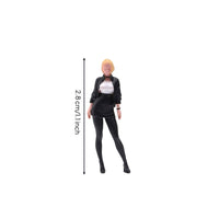 1/64 Scale Hand Painted Miniature Standing Woman Sturdy Upright Female Figure Figurine High Detail Display Item for Hobbyists