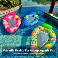 Thickened PVC Material Water Drop Mesh Lounger Comfortable Pool Lounge Chair with Backrest Long-Lasting for Adults, Women, Beach