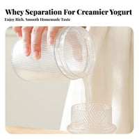Multifunctional Press-Type Whey Separator Easy to Clean Press Filter Yogurt Creator Leak-Proof Whey Separator Container Detachable Design for Refrigerator