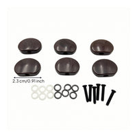 6 Pieces Guitar Tuner Button Knobs Easy to Install Guitar Tuner Button Glossy Tuning Peg with Screws and Washers for Luthier, Instrument Maintenance