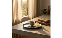 Elliptical Tray Vintage Aluminum Tray Wide for Console
