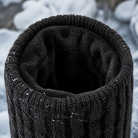 Unisex Fleece Lined Knitted Neck Warmer for Winter Outdoor Activities
