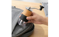 Manual Coffee Grinder Adjustable Mill Size Hand Crank Coffee Grinder Kitchen Gadget Easy to Clean Transparent Base for Camping