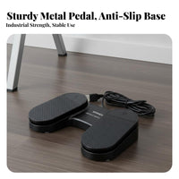 Multi-Purpose USB Foot Pedal Plug and Play Keyboard Foot Pedal Easy Setup Hands-Unrestricted Computer Controller Ergonomic Design for Unburden Ice Workers, People with Disabilities, Gaming, Live Broadcasting, Transcription, Music Performance