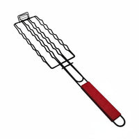 Non-Stick Long Handle BBQ Basket Portable Sausage Griller Rack Easy to Use for Camping, Barbecue, Outdoor