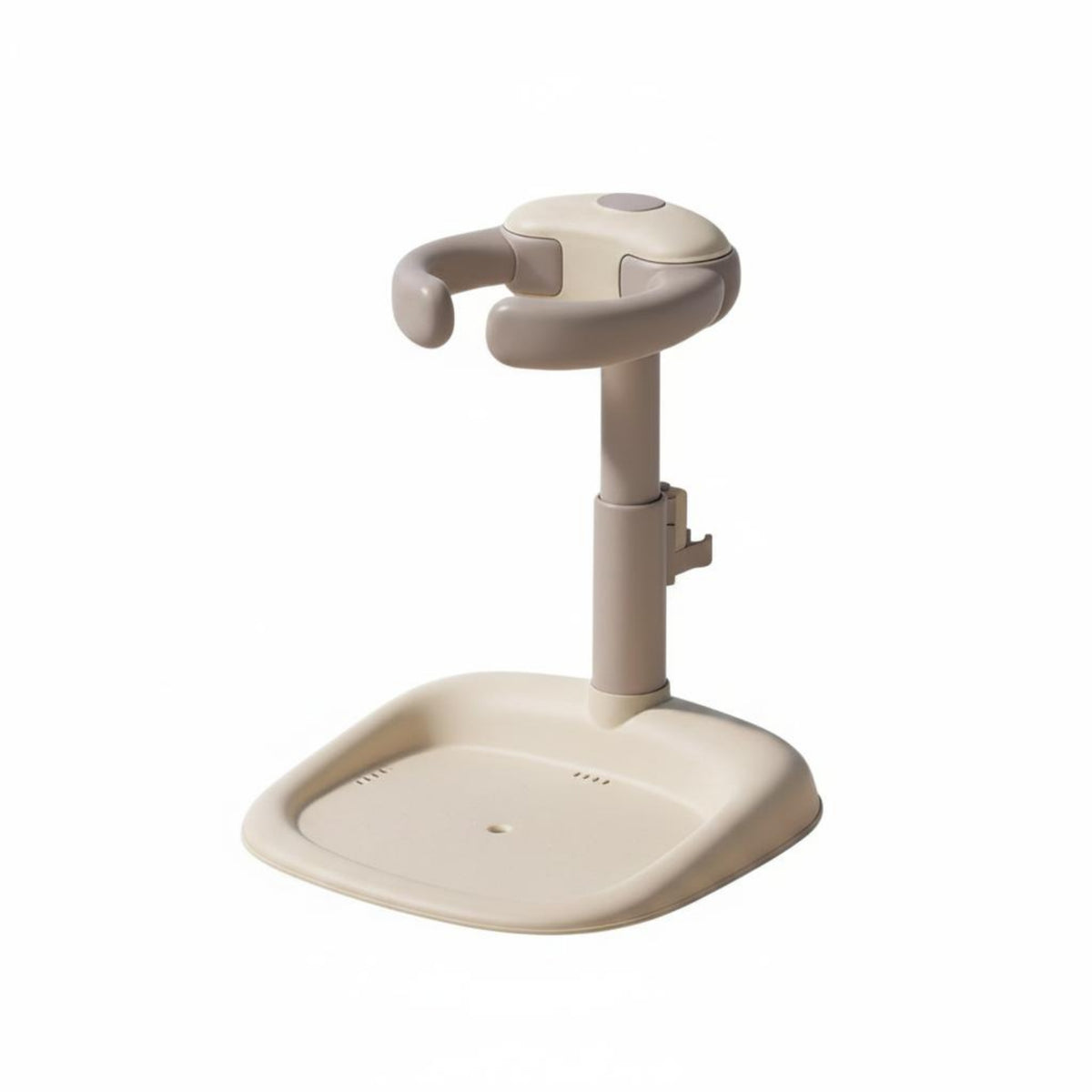 Curving Armrest Standing Bath Rack Stable Base Adjustable Bath Stand Molded Plastic Handsunrestricted for Young Children, Babies, Bathroom
