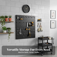 4 Pieces Metal Pegboard Panel High Load-Bearing Heavy Duty Tool Pegboard