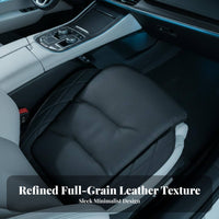 Nappa Leather Cushion Four Seasons Use Universal Pad Full Back Support Leather Driving Cushion for Commuters, Families, Long Drives