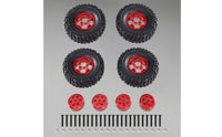 4 Pieces 1/12 Scale RC Car Wheels Wear-Resistant RC Car Wheel Hub Set Long-Lasting for Away from-Road, Rock Crawling