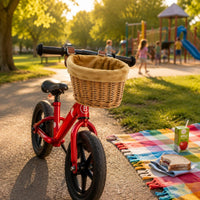 Small Front Wicker Basket Handwoven Children Bike Basket Long-Lasting