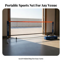 Easy Assembly Portable Pickleball Net Long-Lasting Steel Frame Freestanding Pickleball Net Includes Carry Bag Tear-Resistant Netting for Beginners, Students, Kids, Indoor, Driveway