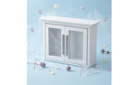 1:12 Dollhouse Cabinet Transparent Window Panels Miniature Display Cabinet Rectangular Box Shape Mini Furniture
