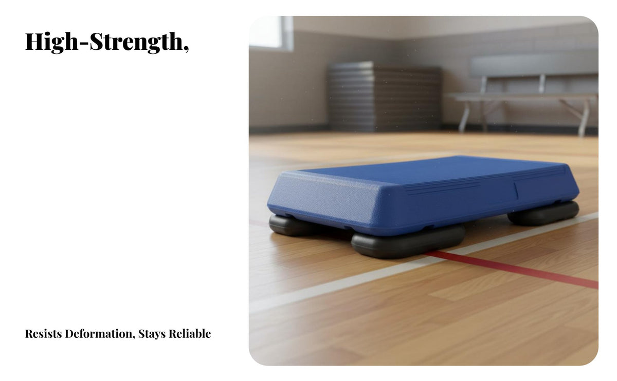 Aerobic Step Board Heavy-Duty Construction Adjustable Step Board Non-Slip Workout Stepper for Children, Beginners, Home, Gym, School