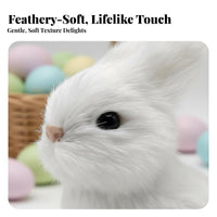 Lifelike Easter Bunny Cute Design Faux Hare Model Photo Prop Realistic Hare Figurine for Kids, Nursery Decor, Desktop
