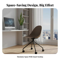 Space-Saving Armless Rolling Task Chair Comfortable Armless Rolling Chair Low spine Support Office Furniture long-lasting Construction for Students, Home Workers, Adults, Small Spaces, Bedroom, Dorm Room