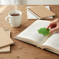 Cute Four-Leaf Clover Transparent Acrylic Bookmark for Students