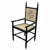 Woven rearrest Cane rear Dining Chair sturdy Wood Frame Cane rear Armchair Vintage aesthetic Indoor Furniture Easy Assembly for Design aficionados, Interior Designers, Kitchen, Living Room, Study, Bedroom
