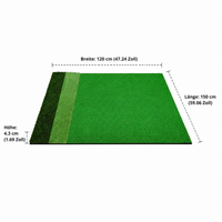 Golf Mat for Beginners, 120x150cm Driving Range Practice Mat, Durable 8mm Practice Mat for Indoor & Outdoor, Portable with Short & Long Grass