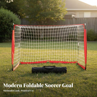 Foldable Soccer Goal Sturdy Frame Foldable Kids Soccer Goal Compact Storage Athletic Gear for Children, Outdoor, Indoor, Backyard