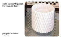 360-Degree Rotation Lidded Rotating Brush Cylinder particulateproof Rotating Brush Holder with Lid Multi-Compartment Makeup Organizer Space-Saving for cosmetic aficionados, Women, Teenagers, Desktop, Dressing Table, Vanity Table, Bedroom