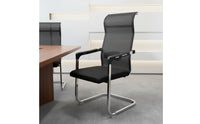 Cantilever Frame Office Chair Modern Minimalist Mesh Back Sled Base Chair Ergonomic Computer Armchair for Students, Conference Room, Reception Area