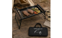 Outdoor Griddle Plate Raised Side Rails Grill Plate Black Griddle Tray for Picnics