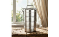 Stainless Steel Belly Tiffin Stacked Insulated Food Carrier Portable Container for Picnic