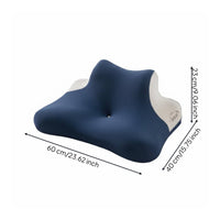 Slow Rebound Face down Napping Pillow Removable Washable Cover Memory Foam Prone Sleeping Pillow Pressure Relief Cervical Support Lounge Cushion Breathable Material for Office Workers, Students, Bed Lounging, Travel