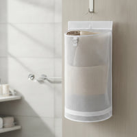 Breathable Hanging Mesh Laundry Hamper Space-Saving Hanging Laundry Hamper Transparent Organizer Long-Lasting for Students, Renters, Bedroom, Rv