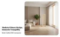 Hollow-out Design Folding Partition Screen Space-Saving Chinese Design Fretwork Screen Multi-Functional Freestanding Partition Wall Lightweight for Apartment Dwellers, Closed Ice Workers, Business Owners, Entrance Hall, Bedroom