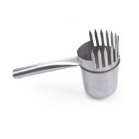 Stainless Steel Fruit Picker with Metal Cup Toothed Fruit Picker Rust-Resistant Tool Manual for Harvesting