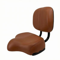 Contoured Bike Seat with Backrest Stitched Backrest Saddle Universal Fit Leather-Look Saddle Seat